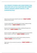 ISSA STRENGTH TRAINING AND CONDITIONING FINAL EXAM 2025 WITH ACTUAL QUESTIONS AND CORRECT VERIFIED ANSWERS ALREADY GRADED A&plus; 100&percnt; GUARANTEED PASS&excl;    