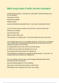 Med surg exam 5 with correct answers