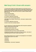 Med Surg II Unit 1 Exam with answers