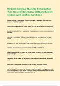 Medical-Surgical Nursing Examination Two&comma; Gastrointestinal and Reproductive system with verified solutions&period;docx