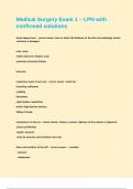 Medical Surgery Exam 1 &ndash; LPN with confirmed solutions