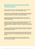 Medical-Surgical Practice Exam With Verified Answers