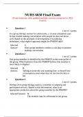 NURS 6650 Final Exam &lpar;Exam solutions&comma; with updated multiple versions resources for 2022