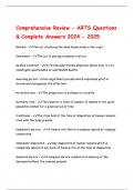 Comprehensive Review - ARTS Questions & Complete Answers 2024 - 2025