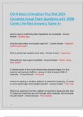 OSHA Basic Orientation Plus Test 2024  Complete Actual Exam Questions with 100&percnt;  Correct Verified Answers&sol; Rated A&plus; 