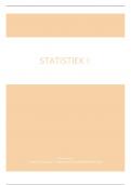 Samenvatting Statistiek I voor de sociale wetenschappen 24-25&colon; lessen &plus; extra notities werkcolleges &plus; mogelijke examenvragen
