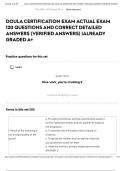 DOULA CERTIFICATION EXAM ACTUAL EXAM 120 QUESTIONS AND CORRECT DETAILED ANSWERS &lpar;VERIFIED ANSWERS&rpar; &vert;ALREADY GRADED A&plus;