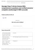 Georgia Class F drivers license 2024 comprehensive questions and verified answers&sol; complete solutions&vert;get it 100&percnt; accurate