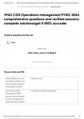 WGU C215 Operations Management PVDC 2024 comprehensive questions and verified answers&sol; complete solutions&vert;get it 100&percnt; accurate