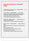 Galen Mental Health Exam 1 with verified answers