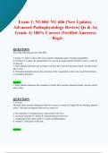 Exam 1&colon; NU606&sol; NU 606 &lpar;New 2025&sol; 2026 Update&rpar; Advanced Pathophysiology Review&vert; Qs & As&vert; Grade A&vert; 100&percnt; Correct &lpar;Verified Answers&rpar;- Regis
