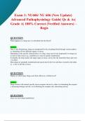 Exam 1&colon; NU606&sol; NU 606 &lpar;New 2025&sol; 2026 Update&rpar; Advanced Pathophysiology Guide&vert; Qs & As&vert; Grade A&vert; 100&percnt; Correct &lpar;Verified Answers&rpar;- Regis
