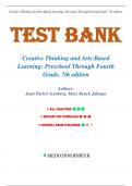Test Bank For Creative Thinking and Arts-Based Learning&colon; Preschool Through Fourth Grade 7th Edition by Joan Packer Isenberg&comma; Chapters 1-10