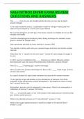 NAUI NITROX DIVER EXAM REVIEW QUESTIONS AND ANSWERS