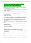 NAUI NITROX DIVER FINAL EXAM QUESTIONS AND ANSWERS
