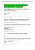 NITROX EXAM GUIDE QUESTIONS WITH CORRECT ANSWERS