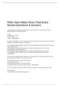 PADI Enriched Air Diver Exam Package Deal Questions & Answers