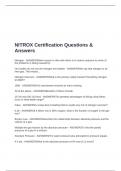 NITROX Certification Questions & Answers