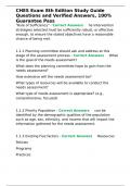 CHES Exam 8th Edition Study Guide Questions and Verified Answers&comma; 100- Guarantee Pass
