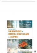 Test Bank - Morrison-Valfre&rsquo;s Foundations of Mental Health Care in Canada&comma; 1st Edition &lpar;Boris Bard-2022&rpar;perfect and latest solution