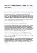 APUSH CCHS Chapter 1-3 Need To Know Key terms questions and answers