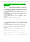 DIVE 2 FINAL EXAM QUESTIONS AND ANSWERS