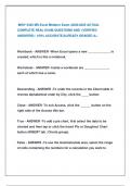 MISY 5325 MS Excel Midterm Exam &vert;2024&sol;2025 ACTUAL  COMPLETE REAL EXAM QUESTIONS AND &lpar;VERIFIED  ANSWERS&rpar; &sol; 100&percnt; ACCURATE&vert;ALREADY GRADED A&plus;