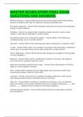 MASTER SCUBA DIVER FINAL EXAM QUESTIONS AND ANSWERS