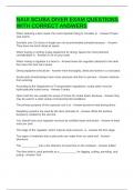 NAUI SCUBA DIVER EXAM QUESTIONS WITH CORRECT ANSWERS