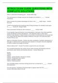 NITROX EXAM GUIDE QUESTIONS WITH COMPLETE SOLUTIONS