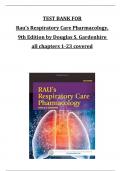 TEST BANK FOR Rau’s Respiratory Care Pharmacology, 9th Edition by Douglas S. Gardenhire all chapters 1-23 covered