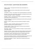 SCS 275 EXAM 1 QUESTIONS AND ANSWERS