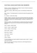 SCS FINAL EXAM QUESTIONS AND ANSWERS