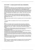 SCS PART 1 EXAM QUESTIONS AND ANSWERS