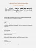 NV Certified Pesticide Applicator General PRACTICE Exam Questions With Verified Answers