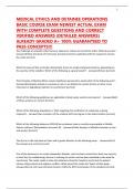MEDICAL ETHICS AND DETAINEE OPERATIONS BASIC COURSE EXAM NEWEST ACTUAL EXAM WITH COMPLETE QUESTIONS AND CORRECT VERIFIED ANSWERS &lpar;DETAILED ANSWERS&rpar; ALREADY GRADED A&plus; 100&percnt; GUARANTEED TO PASS CONCEPTS&excl;&excl;&excl;