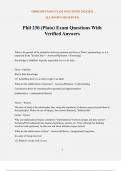 Phil 230 &lpar;Plato&rpar; Exam Questions With Verified Answers