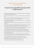 Permit Test &lpar;Nevada DMV&rpar; Questions With Verified Answers