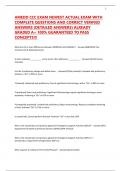 AMEDD CCC EXAM NEWEST ACTUAL EXAM WITH COMPLETE QUESTIONS AND CORRECT VERIFIED ANSWERS &lpar;DETAILED ANSWERS&rpar; ALREADY GRADED A&plus; 100&percnt; GUARANTEED TO PASS CONCEPTS&excl;&excl;&excl;