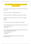 ANT 2100 EXAM 2 with Questions and 100&percnt; Correct Answers
