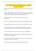 ANT 2100 EXAM 3 with Questions and 100&percnt; Correct Answers