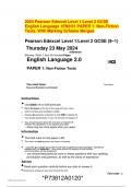 2024 Pearson Edexcel Level 1&sol;Level 2 GCSE  English Language 1EN2&sol;01 PAPER 1&colon; Non-Fiction  Texts&period; With Marking Scheme Merged  Pearson Edexcel Level 1&sol;Level 2 GCSE &lpar;9&ndash;1&rpar;  Thursday 23 May 2024 