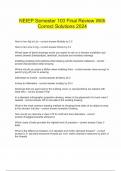  NEIEP Semester 100 Final Review With Correct Solutions 2024