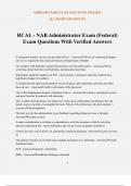 RCAL - NAB Administrator Exam &lpar;Federal&rpar; Exam Questions With Verified Answers