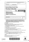 Pearson Edexcel Level 3 GCE Mathematics Advanced Subsidiary PAPER 1&colon; Pure Mathematics question paper june 2024  8ma0-01