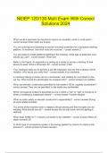  NEIEP 120&sol;130 Multi Exam With Correct Solutions 2024