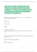 Nursing Home Administration Practice Exam