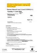 2024 Pearson Edexcel Level 1&sol;Level 2 GCSE  Chemistry 1CH0&sol;2H PAPER 2&period; With Marking  Scheme Merged 