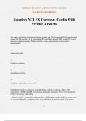 Saunders NCLEX Questions Cardio With Verified Answers