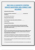DMC 2010-13 &lpar;GEODETIC CONTROL  SURVEY&rpar; QUESTIONS 100&percnt; CORRECT AND  ACCURATE